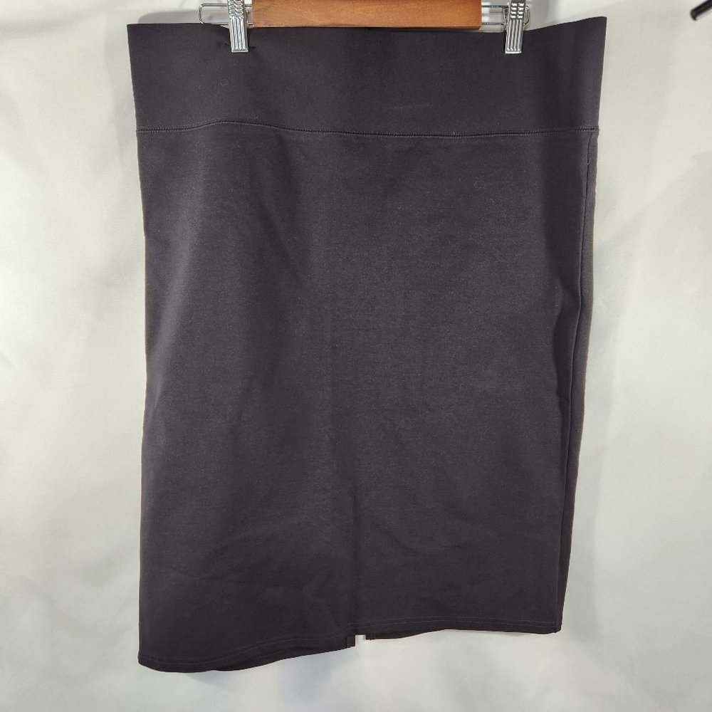 IRIS Black Pencil A-Line Body Hugging Skirt Size 2X NWOT (K-25)